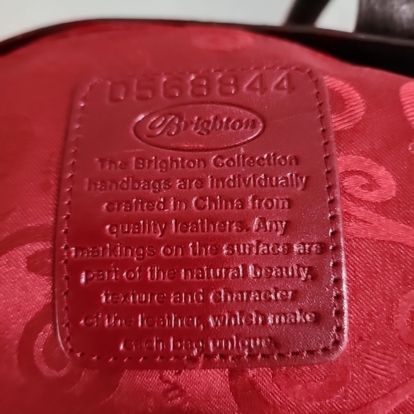 Genuine Brighton Dark Brown Croc Shoulder Bag Women Handbag - Picture 6 of 11